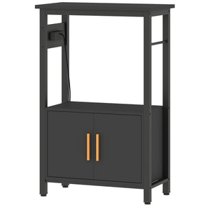 5-10 Gallon Fish Tank Stand Aquarium Stand with Power Outlets, Cabinet, Shelf, 550 lbs Capacity, 20.5" x 11" x 31.5"