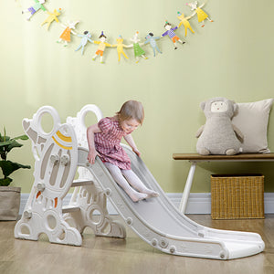 Qaba Toddler Slide Indoor for Kids 1.5-3 Years Old, Space Theme Climber Slide Playset
