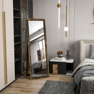 58" x 20" Full Length Mirror with Frame, Floor Standing Mirror, Rectangular Full Body Mirror for Bedroom – view 13