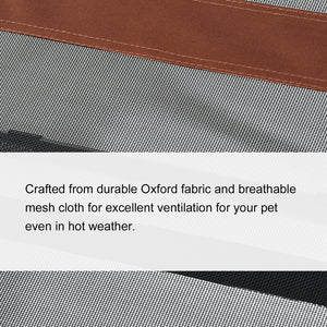 Elevated Dog Bed, Raised Dog Cot for XL Sized Dogs, Indoor & Outdoor, 48" x 36" x 9", Coffee