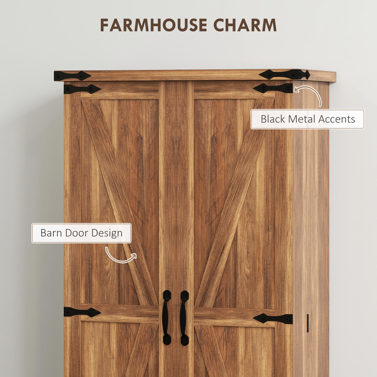47" Kitchen Pantry Storage Cabinet, Farmhouse Kitchen Pantry Cabinet with Adjustable Shelves and Door – view 11