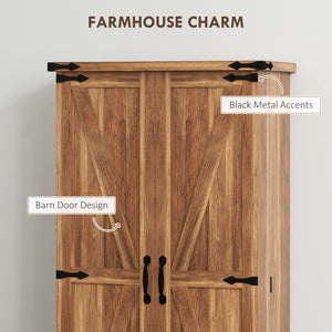 47" Kitchen Pantry Storage Cabinet, Farmhouse Kitchen Pantry Cabinet with Adjustable Shelves and Door – view 11