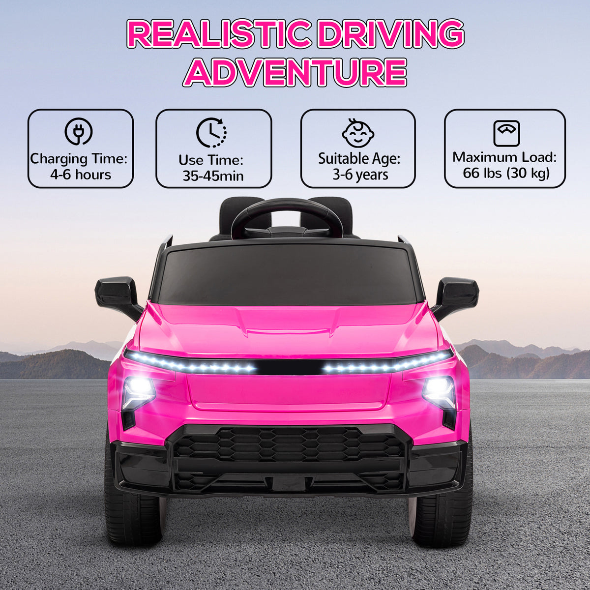 Qaba 12V CHEVROLET SILVERADO EV RST Licensed Kids Car w/ Remote, Spring Suspension, Soft Start, Training Wheels