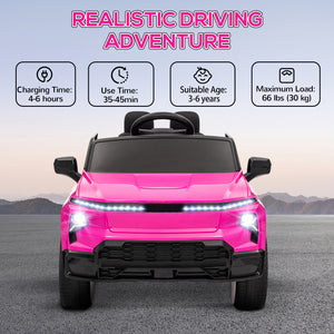 Qaba 12V CHEVROLET SILVERADO EV RST Licensed Kids Car w/ Remote, Spring Suspension, Soft Start, Training Wheels