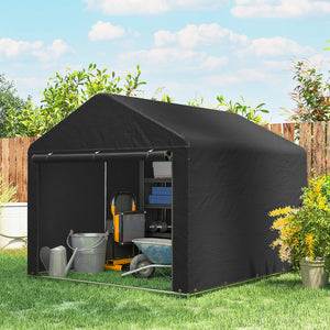6.6' x 7.8' Portable Shed, Waterproof Bike Tent with Roll-up Zipper Door and Reinforced Galvanised Steel – view 7