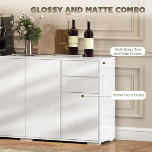 Kitchen Sideboard Storage Cabinet, Modern Coffee Bar with Push-Open Design and 2 Drawers for Living Room – view 20