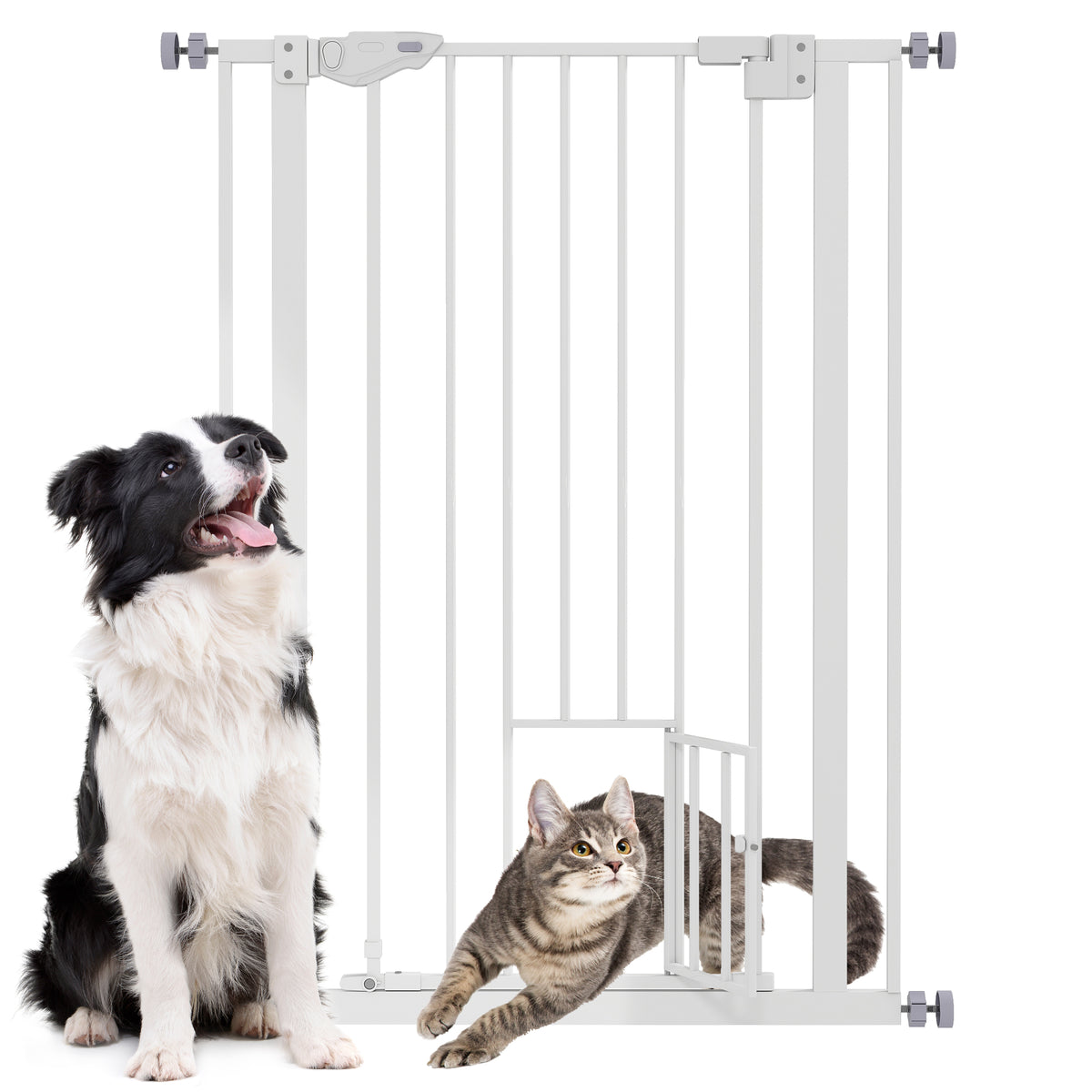 41" Easy Open Indoor Dog Gates for Doorways, House, Stair - Black – view 8