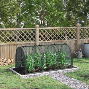 8' x 4' Crop Cage, Garden Plant Protector, with 2 Zippered Doors and 6 Ground Stakes, for Garden, Yard – view 14