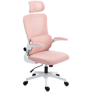 Ergonomic Office Chair, Mesh Computer Desk Chair with Adjustable Headrest, 4D Lumbar Support, Flip-up Arm – view 3