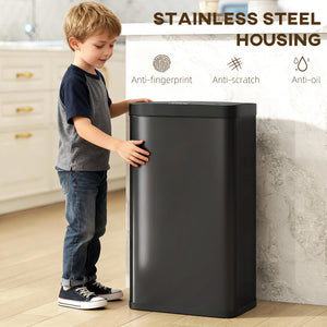 12 Gallon (45 L) Sensor Can, Automatic Garbage Can with Soft-Close Lid, Fingerprint-Proof Stainless Steel – view 5