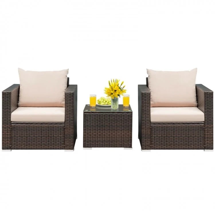 Ultimate Backyard Summer Oasis Set: 6-Pc Patio Rattan Furniture, Inflatable Water Slide Park with 680W Blower view 8