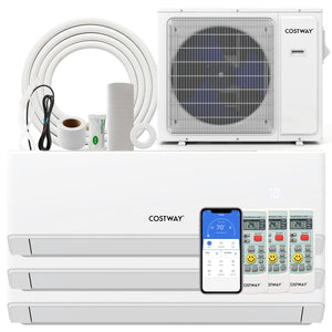 UltrEco Series 24000 BTU 3 Zone 23 SEER2 Mini Split Air Conditioner Wifi Enabled with Heat Pump-7K + 7K + 9K