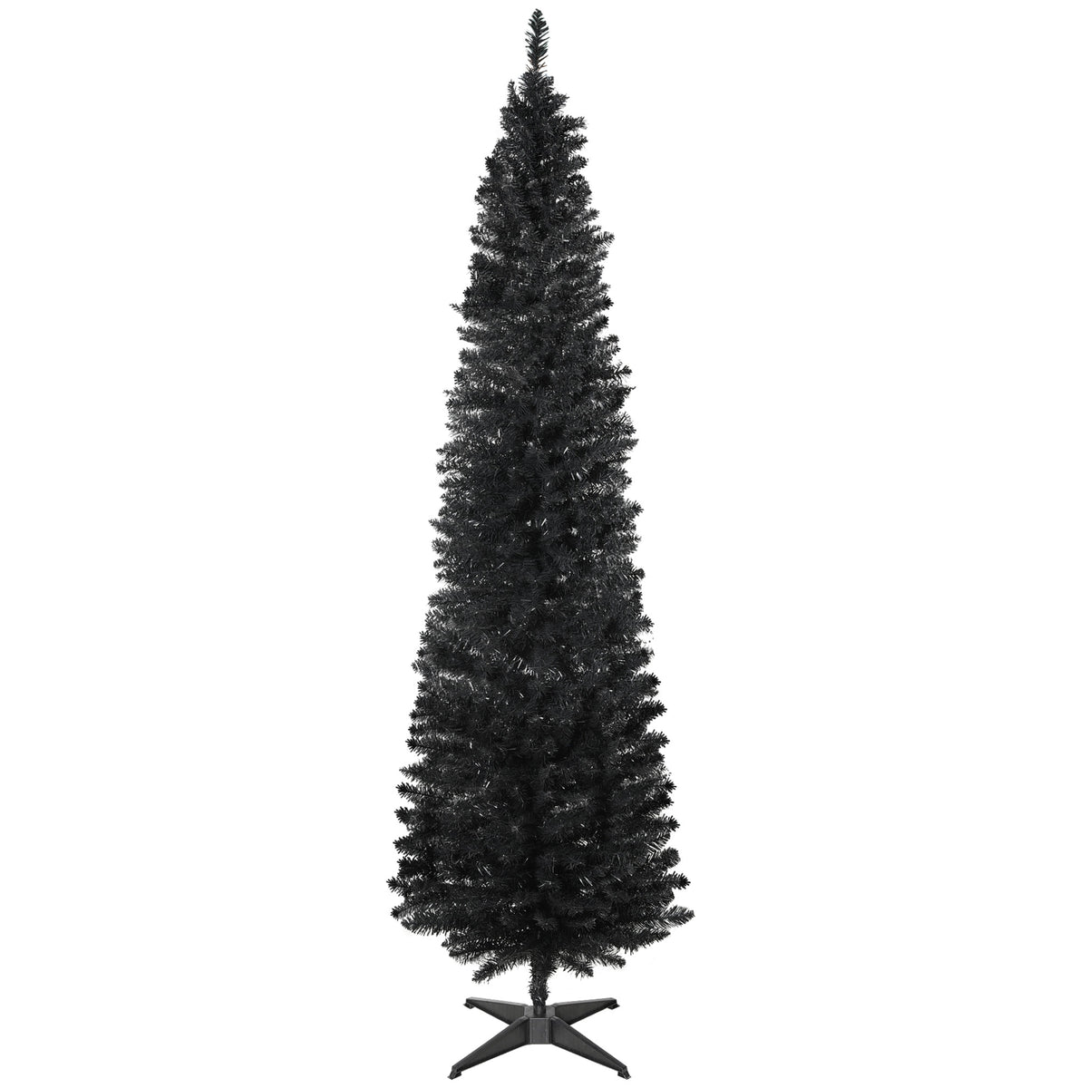 6 FT Christmas Tree Classic Tree Holiday Indoor Decoration, with Stable Plastic Base, White