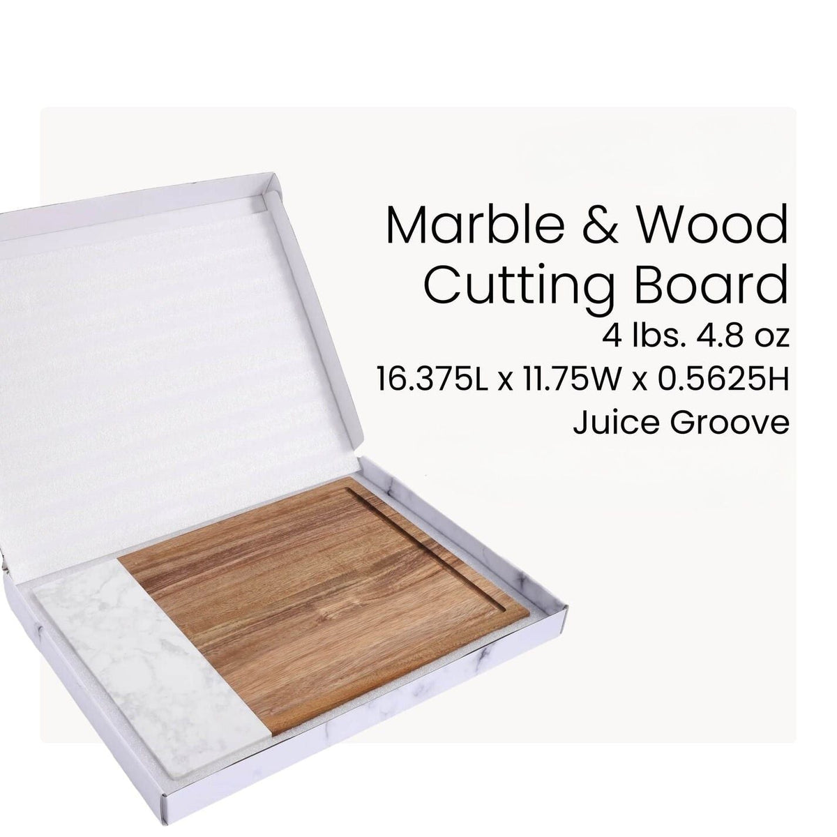 Marble & Acacia Wood Cutting Board - Creations by Alfie