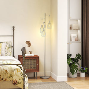Industrial Floor Lamp with 3 Hanging Wire Lampshades, Dimmable Standing Lamp for Living Room, Bedroom – view 21