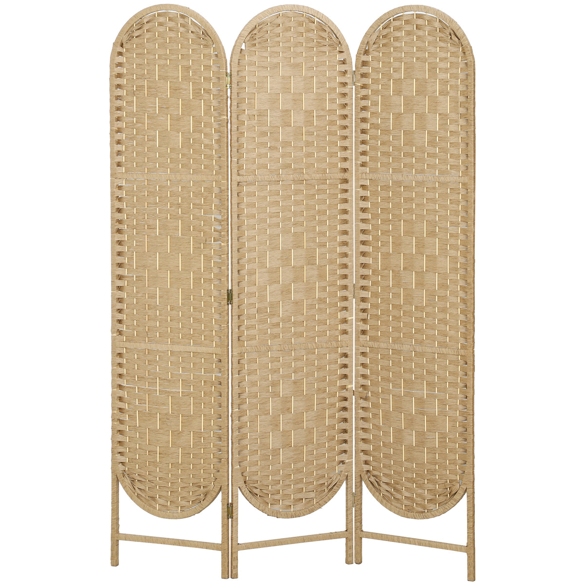 Bohemian Privacy Screen, Folding Room Divider with 3 Panels and Arched Top for Bedroom Living Room Office – view 8