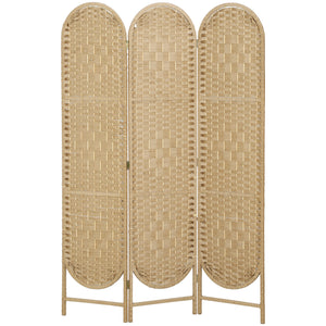 Bohemian Privacy Screen, Folding Room Divider with 3 Panels and Arched Top for Bedroom Living Room Office – view 8