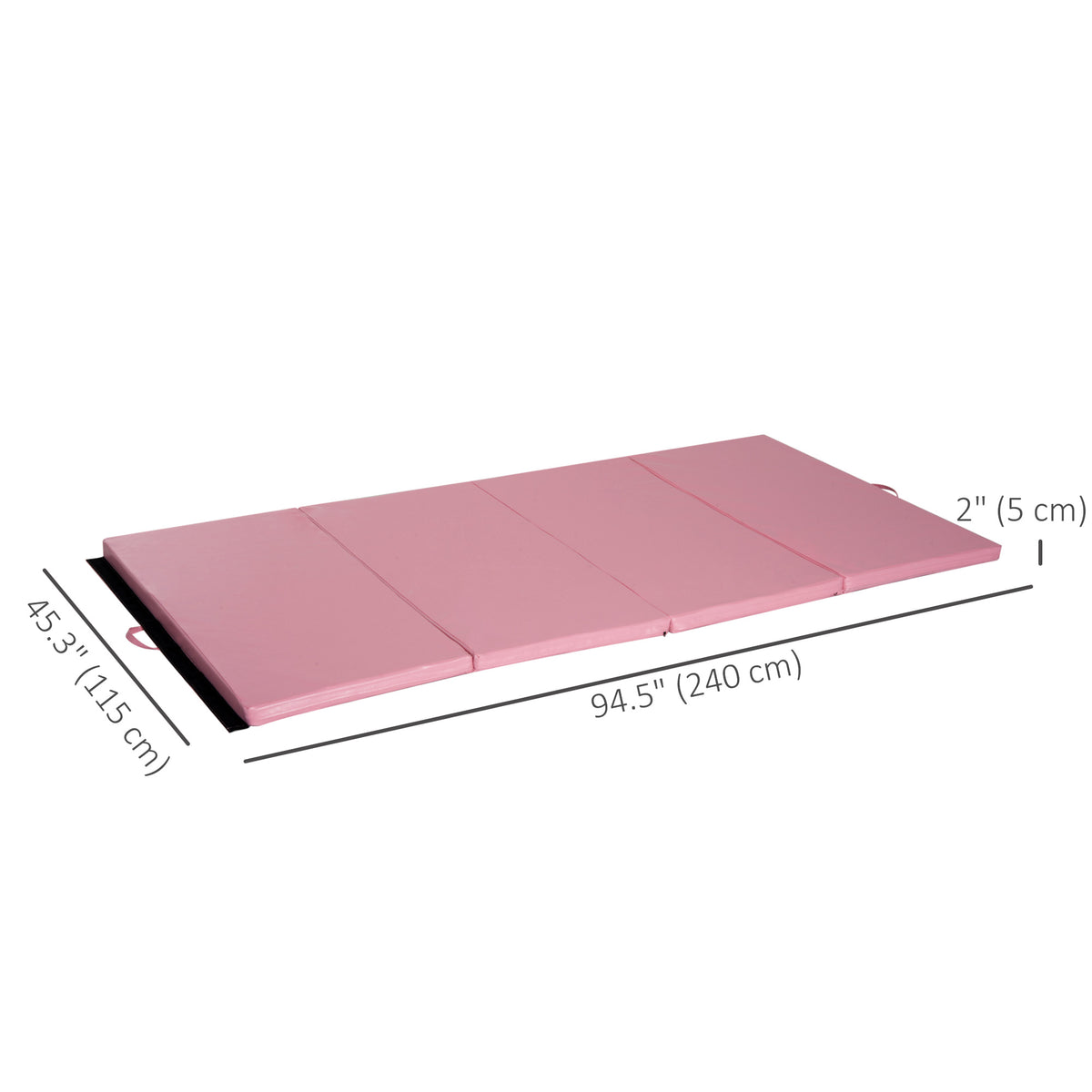 Soozier 4'x10'x2" Folding Gymnastics Tumbling Mat, Exercise Mat with Carrying Handles for Yoga, MMA, Martial Arts