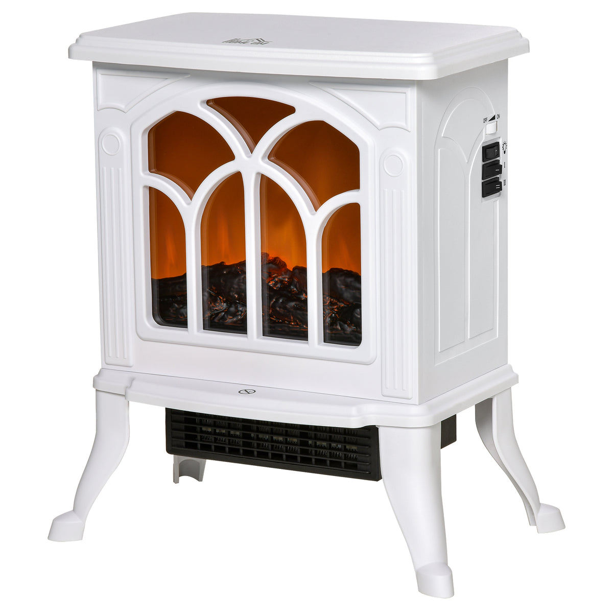 Electric Fireplace Heater, Freestanding Fireplace Stove with Realistic Flame, Overheat Protection – view 8