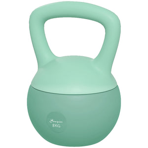 18 lb Soft Kettlebell, Sand Filled Weight w/ Grip Handle, Kettlebell Weight for Full Body Workout, Green