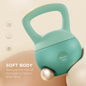 18 lb Soft Kettlebell, Sand Filled Weight w/ Grip Handle, Kettlebell Weight for Full Body Workout, Green – view 4