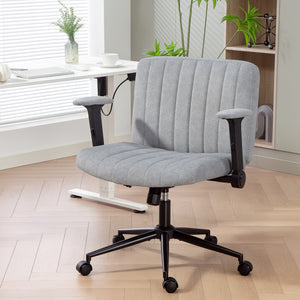 Criss Cross Chair with Flip-up Armrests, Wheels, Wide Office Chair with Adjustable Height, Tilting – view 14