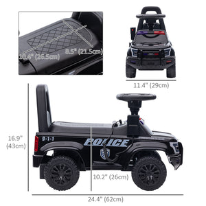 Aosom Kids Ride On Sliding Car with Hidden Under Seat Storage, Foot-to-Floor Design
