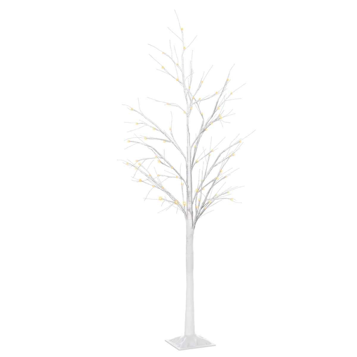 5FT Garden Birch Tree Light with 58 Warm LEDs and 8 Light Modes, DIY Artificial Tree Lamp for Outdoor and Indoor Birthday Wedding Party