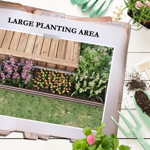 8'x2'x1' Galvanized Raised Bed, Large Elevated Planter Box for Growing Flowers, Herbs and Vegetables – view 10