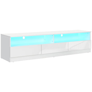LED Lighted TV Stand for TVs up to 75", Modern TV Cabinet with Storage Drawers for Living Room