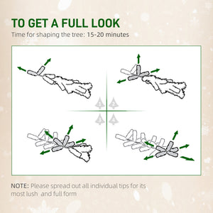 6ft Prelit Artificial Pencil Christmas Tree, Snow Flocked Slim Xmas Tree with Warm White LED Lights - Green – view 7