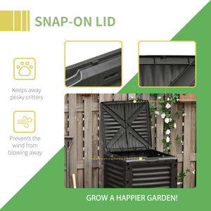 Garden Compost Bin Large Outdoor Compost Container 80 Gallon Fast Creation of Fertile Soil Aerating Compost – view 5