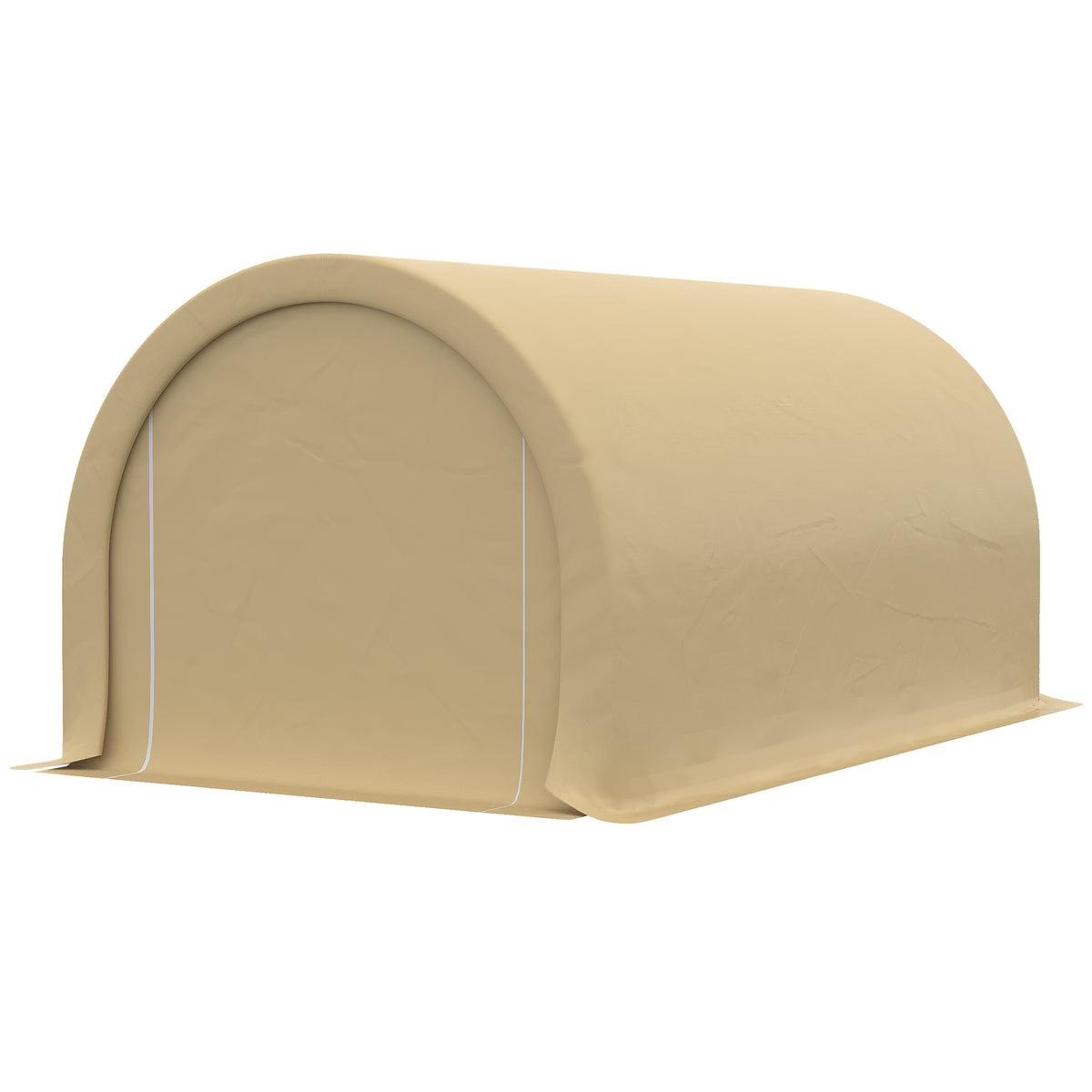 10' x 16' Heavy Duty Portable Carport Tent with Zippered Door, PE Cover for Car, Boat, Motorcycle, Bike