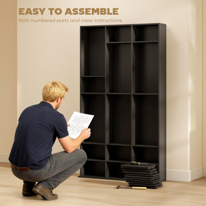 Media Storage Cabinet, 9-Tier DVD Shelf with 21 Adjustable Shelves, Holds 835 CDs – view 6