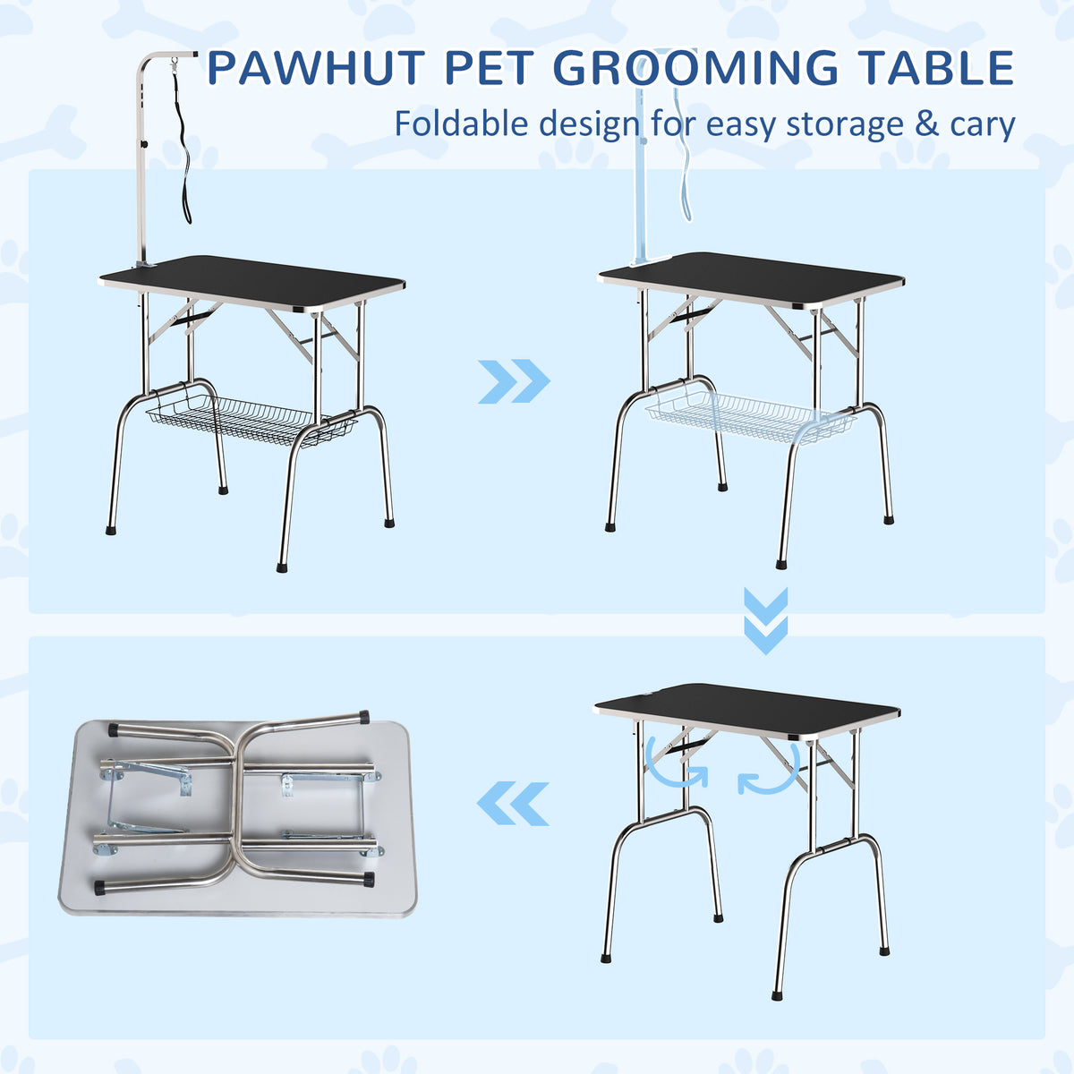 36-inch Dog Grooming Table Stainless Steel QUALITY GUARANTEED with Adjustable Arm and Basket