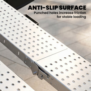 Folding Loading Ramps, 2 PCS 70.9" x 10" Motorcycle ATV Trailer Truck Ramps with 880 lb Total Capacity, Handles, Silver