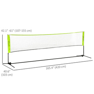 Soozier 10ft Badminton Net, Height Adjustable Outdoor Sports Net with Carry Bag, for Tennis, Pickleball and Volleyball