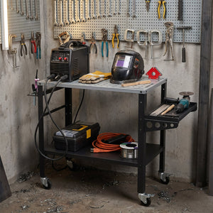 Welding Table 36x18 inches with Lockable Wheels and 144 Fixture Holes and Tool Slots view 6