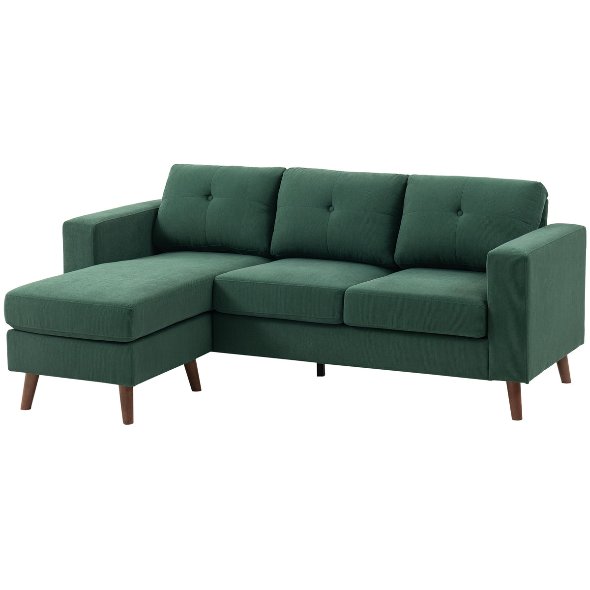 Sectional Sofa with Changeable Chaise Lounge, 3 Seat L-Shaped Small Space Sofa – view 15