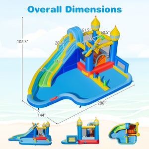 Windmill-themed Inflatable Water Slide Park with Jumping Area and Blower view 4