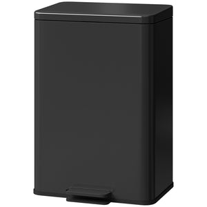Garbage Bin, Soft-Close Trash Can with Foot Pedal, 5 Gallon (20 L) Garbage Can with Removable Inner Bucket