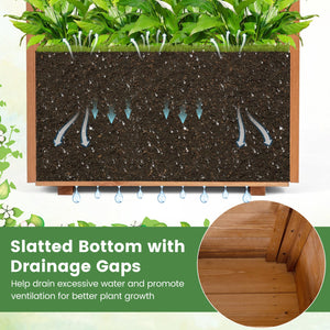 Wooden Raised Garden Bed Elevated Planter Box with Hanging Roof-Orange view 8