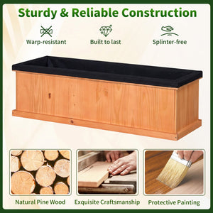 Wooden Raised Garden Bed with Drainage Holes and Liner Solid Fir Wood Planter Box-XL view 7