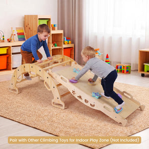 Wooden Rocking Climbing Arch with Cushion Montessori Kids Climber Rocker view 3