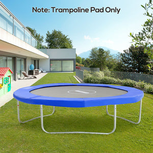 ⌀8ft Trampoline Pad ⌀96" Spring Safety Replacement Gym Bounce Jump Cover EPE Foam, No Holes for Pole, Blue – view 7