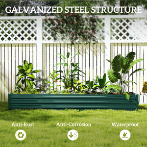 8'x2'x1' Galvanized Raised Bed, Large Elevated Planter Box for Growing Flowers, Herbs and Vegetables – view 18