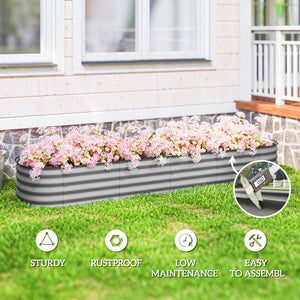 4.9 x 2 x 1ft Galvanized Raised Garden Bed Kit, Metal Planter Box with Safety Edging, Black – view 69