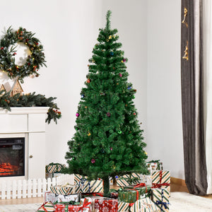4.9ft Green Christmas Tree Artificial Xmas Holidays Party with Decoration Ornament