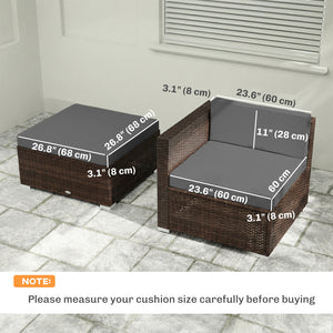 Patio Furniture Cushions Water-Repellent Outdoor Loveseat Cushion Removable Covers 23.6" x23.6", Cream – view 9