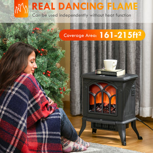 Electric Fireplace Heater, Freestanding Fireplace Stove with Realistic Flame, Overheat Protection – view 3